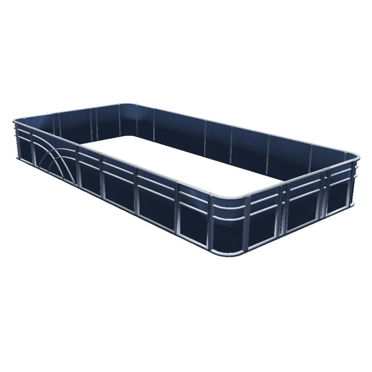 Center Walk Through Quad Square - 8'6" Wide Pontoon Fence Rail Package