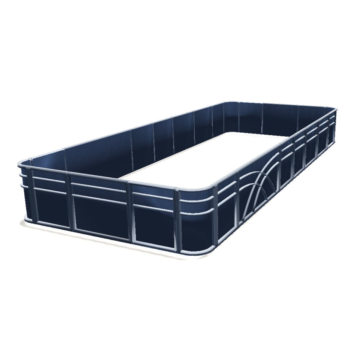 Center Walk Through Quad Square - 8' Wide Pontoon Fence Rail Package