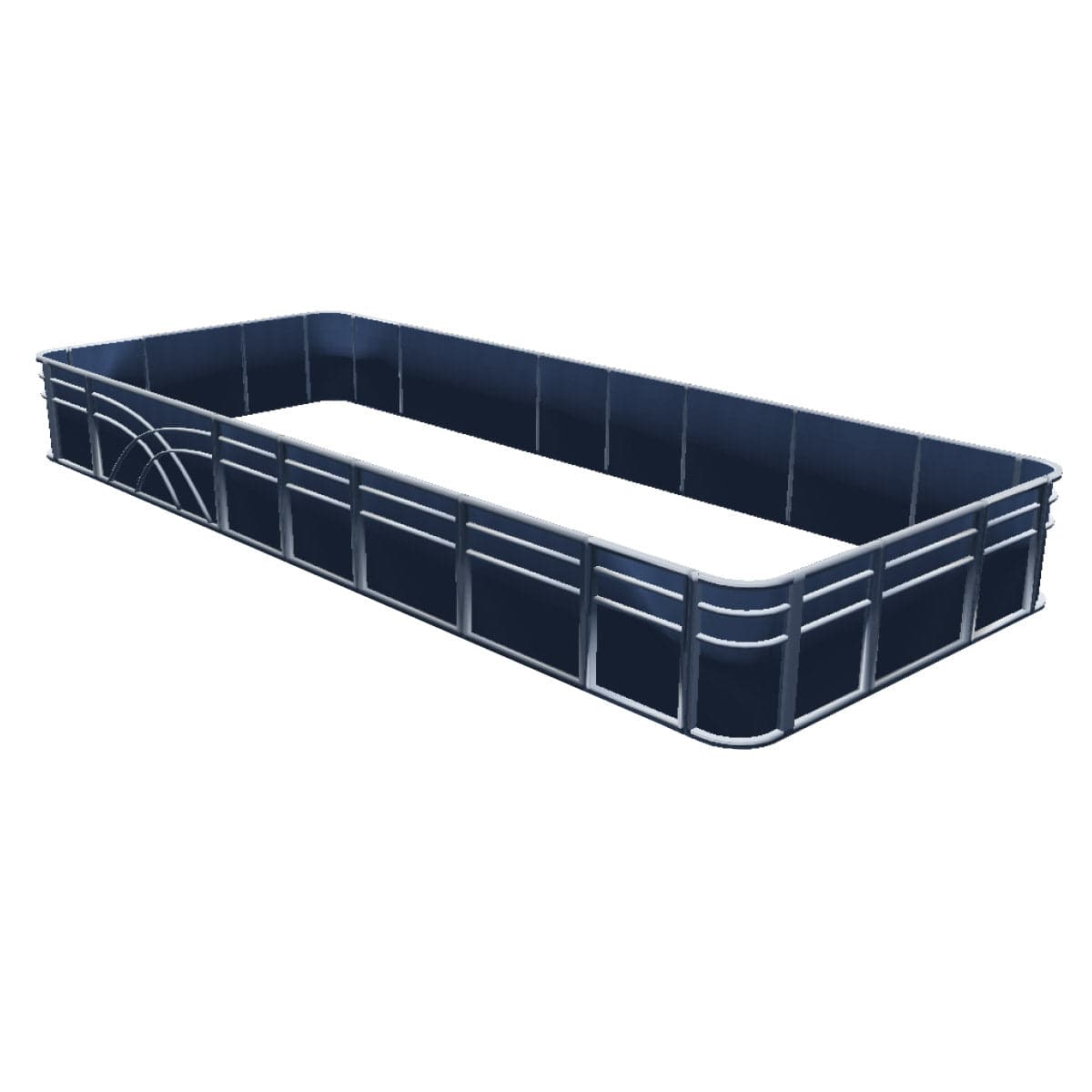 Center Walk Through Quad Square - 8' Wide Pontoon Fence Rail Package