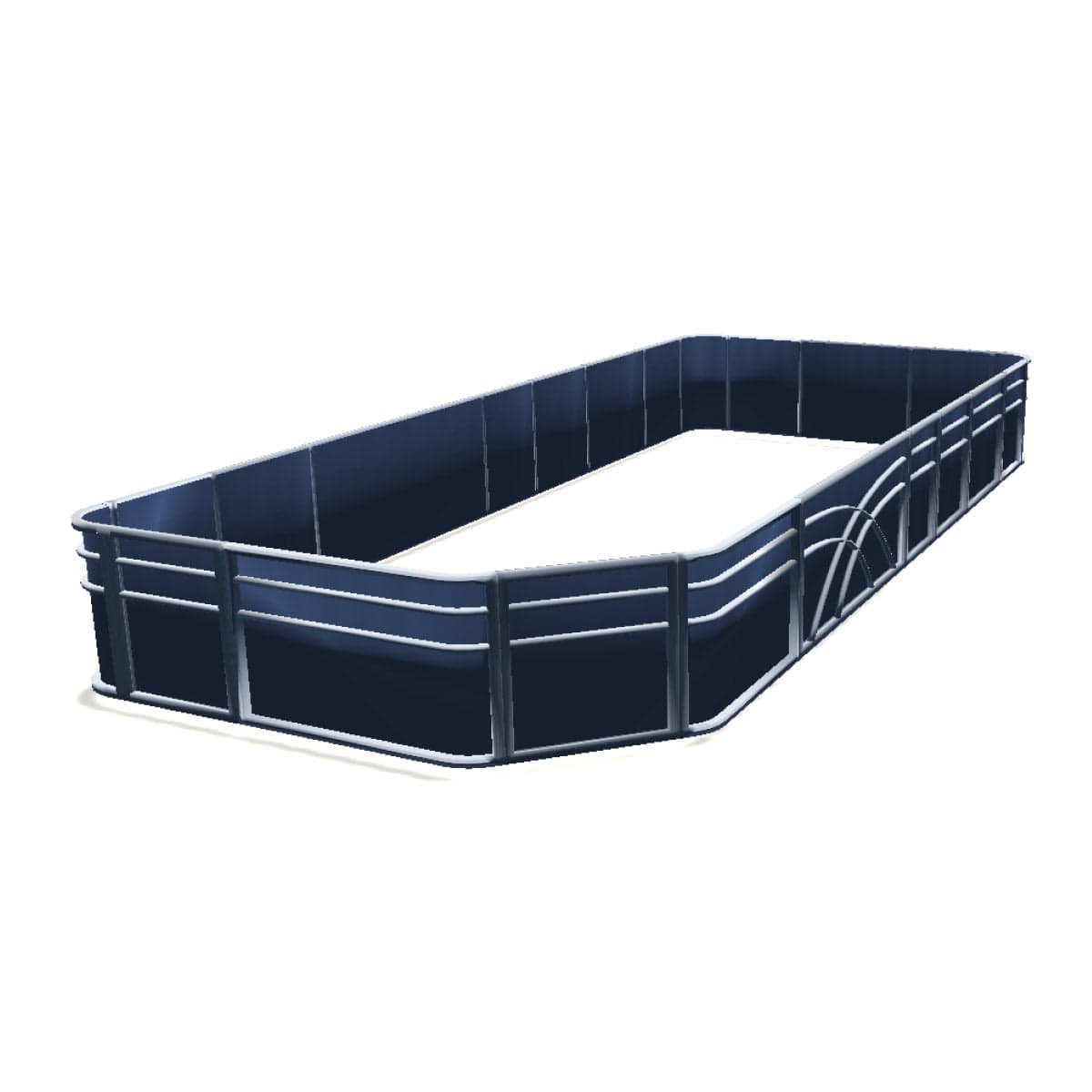 Stern Entry Square - 8' Wide Pontoon Fence Rail Package