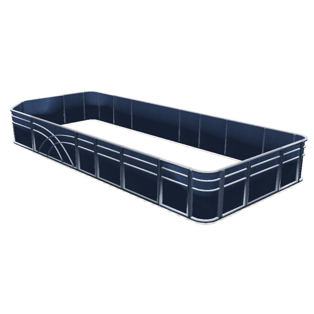 Stern Entry Square - 8' Wide Pontoon Fence Rail Package
