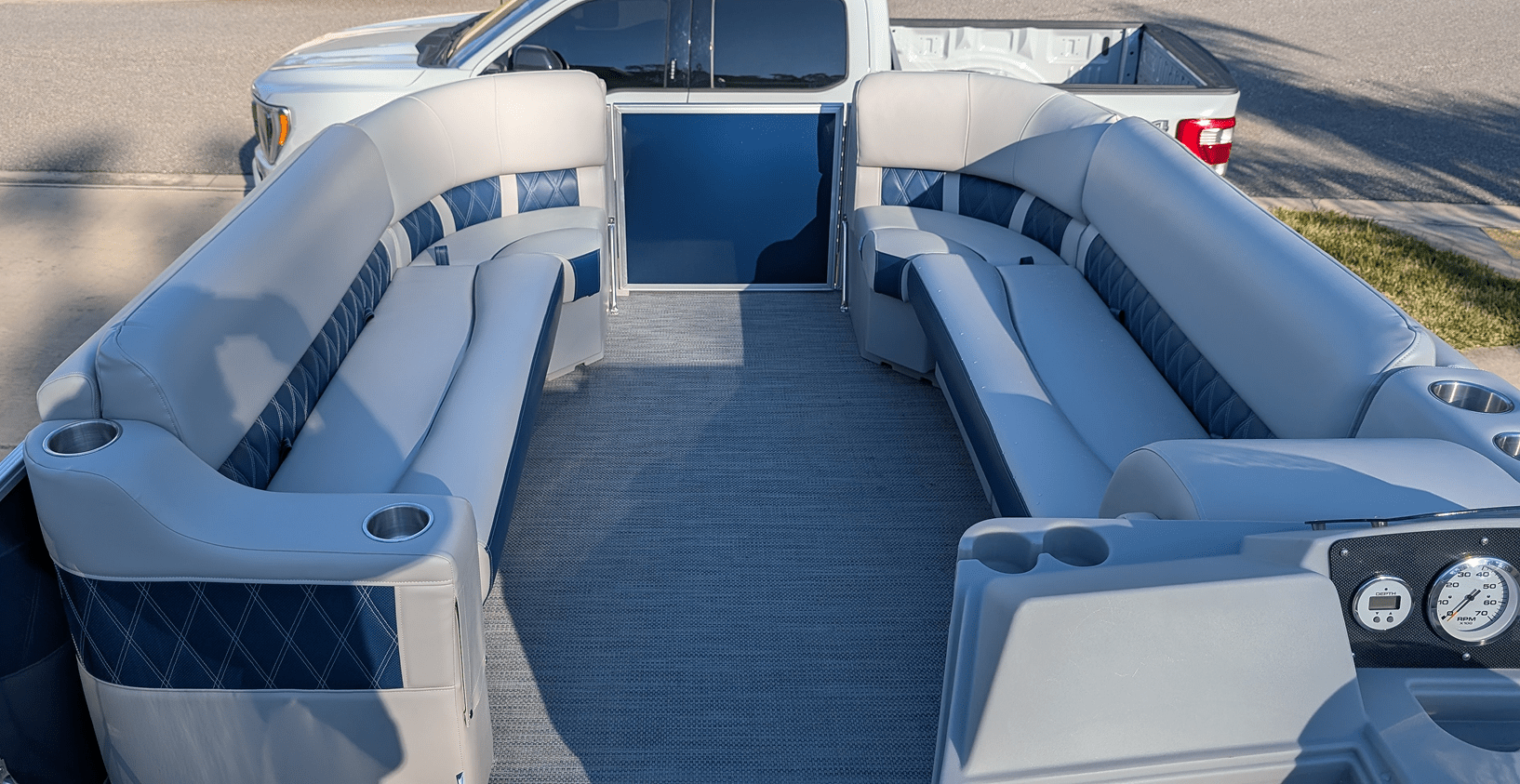 55" Luxury Pontoon Boat Seats