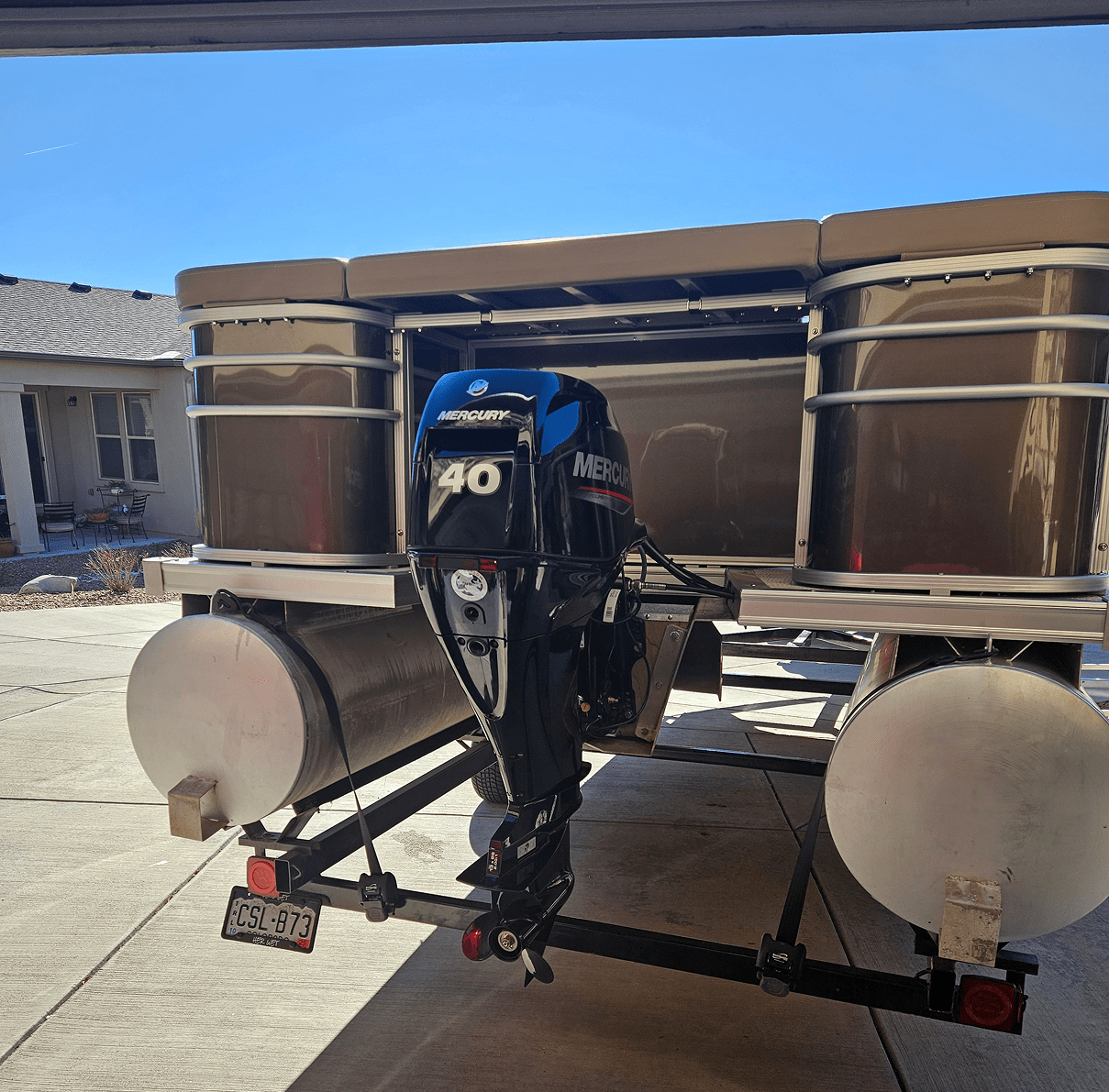 Full Width Sun Deck Bow - 8' Wide Pontoon Fence Railing Package