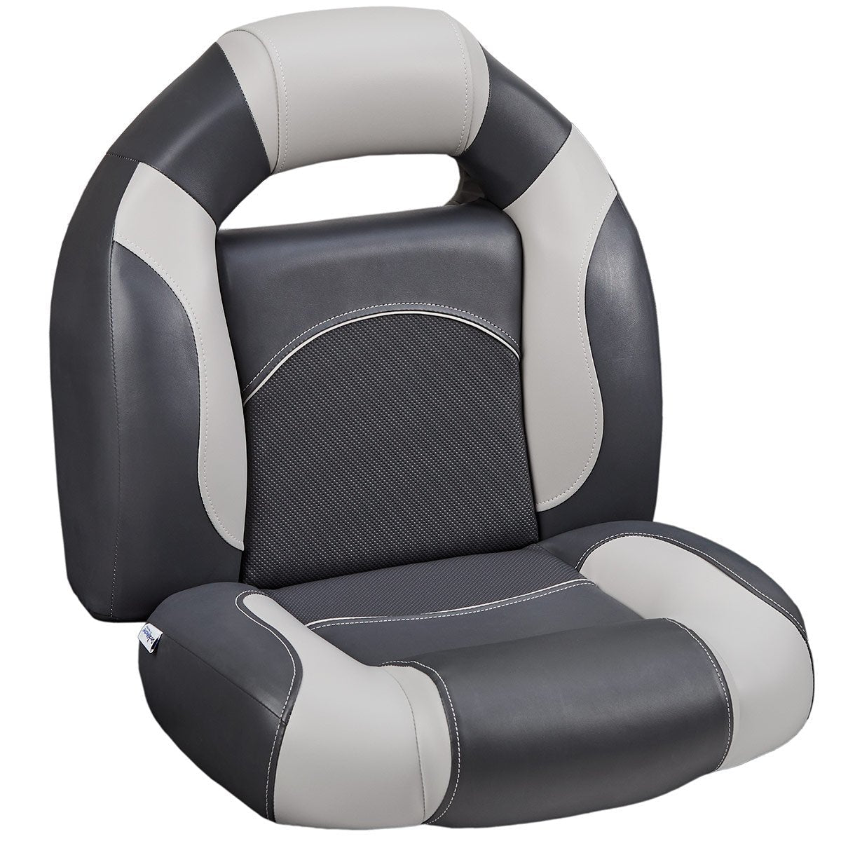 DeckMate Bass Bucket Seat Detail #color_charcoal & gray