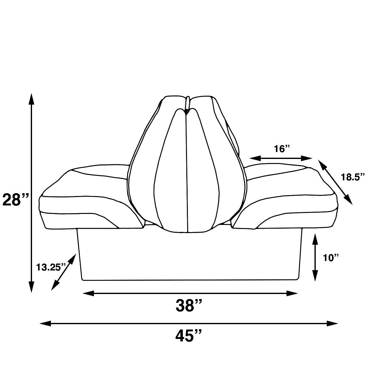 Luxury Bayliner Boat Seats with Base and Hinge