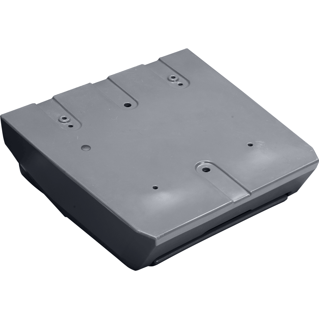 bottom view of bass boat center storage console