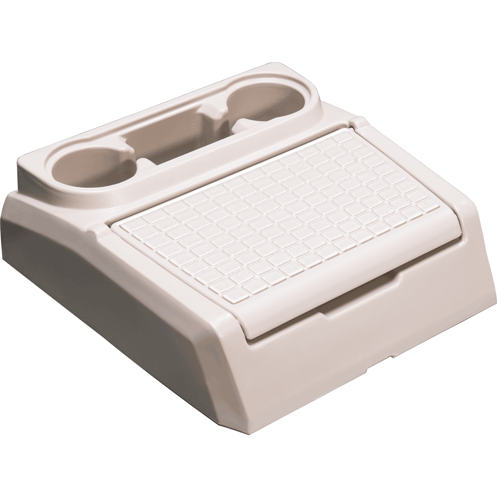 tan bass boat storage console and step