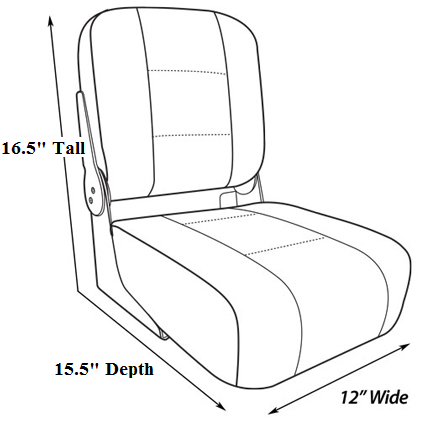 12" Hinge Mounted Boat Seats