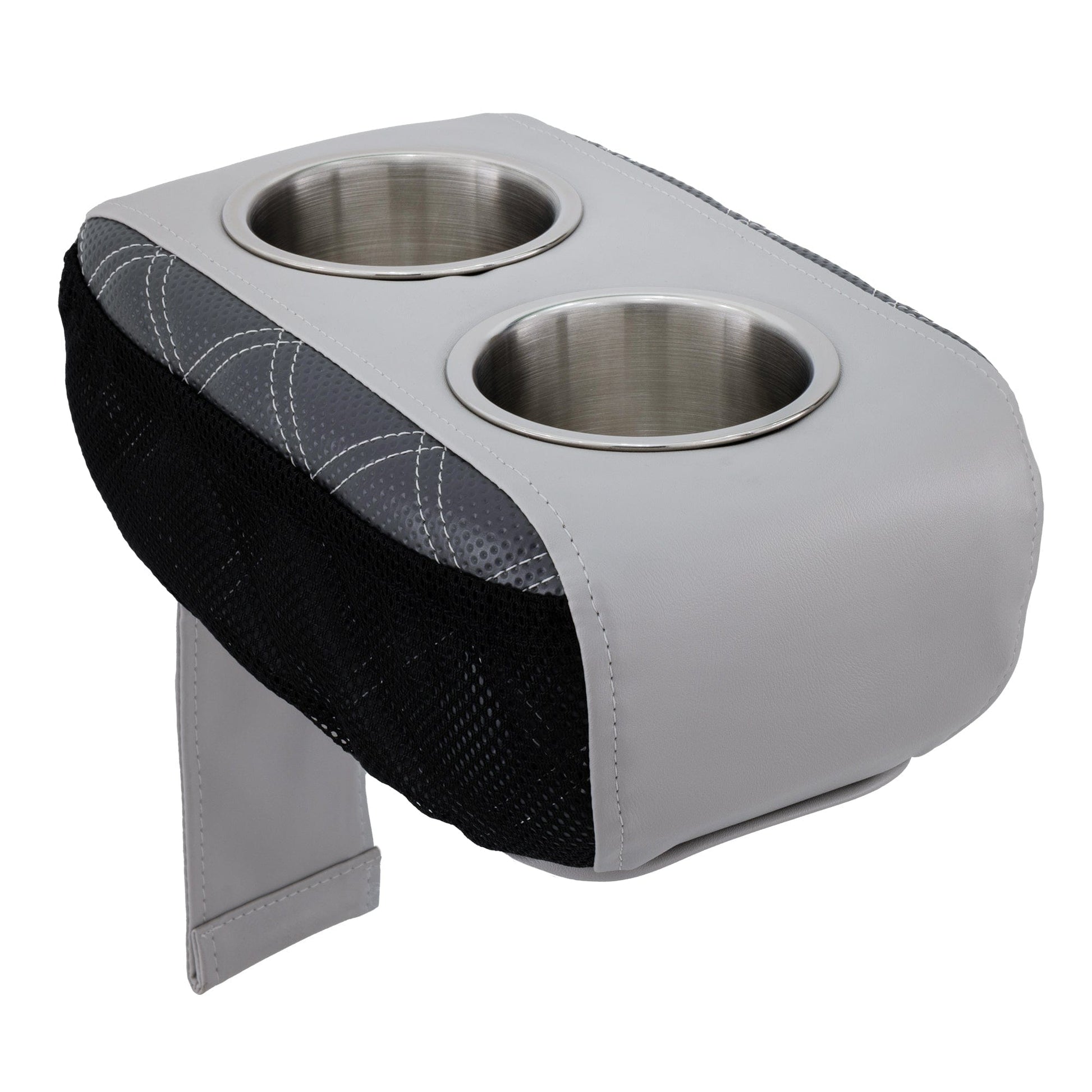 DeckMate Luxury Pontoon Cup Holders open #color_charcoal & gray