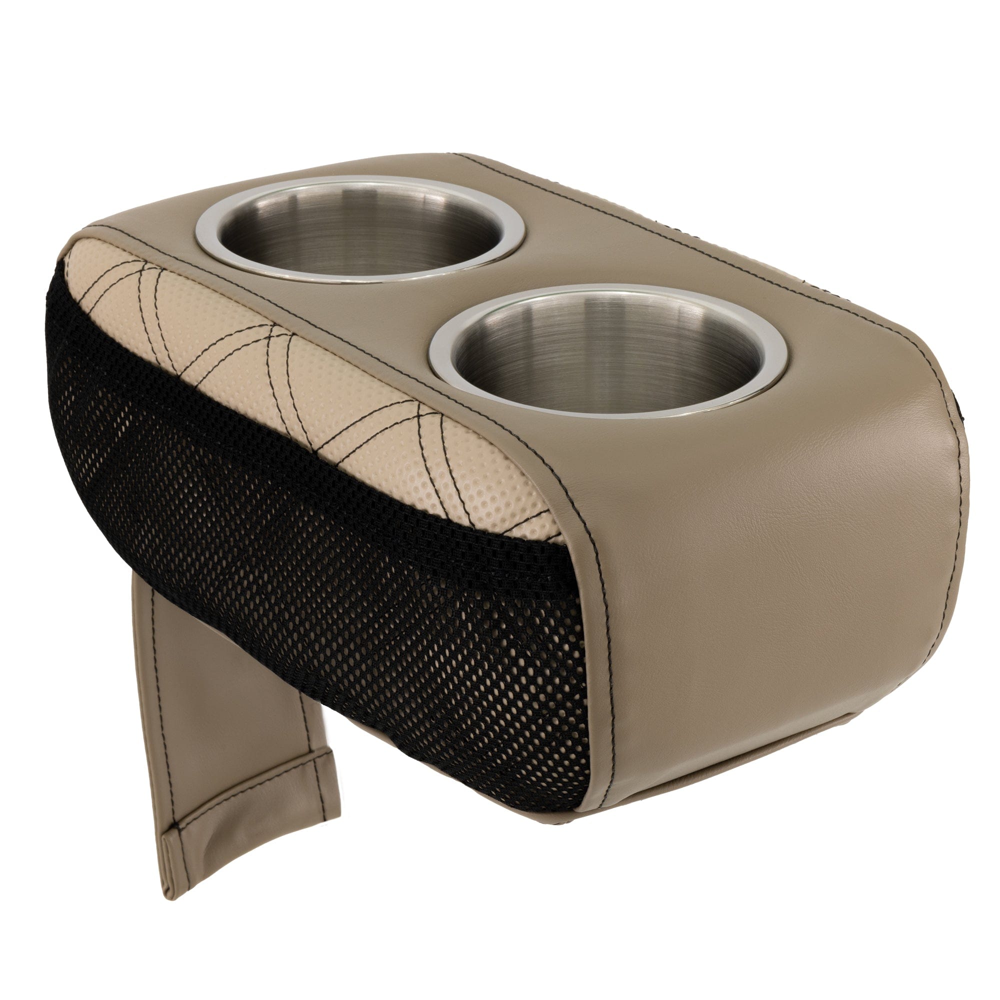 DeckMate Luxury Pontoon Cup Holders open #color_tan & beige