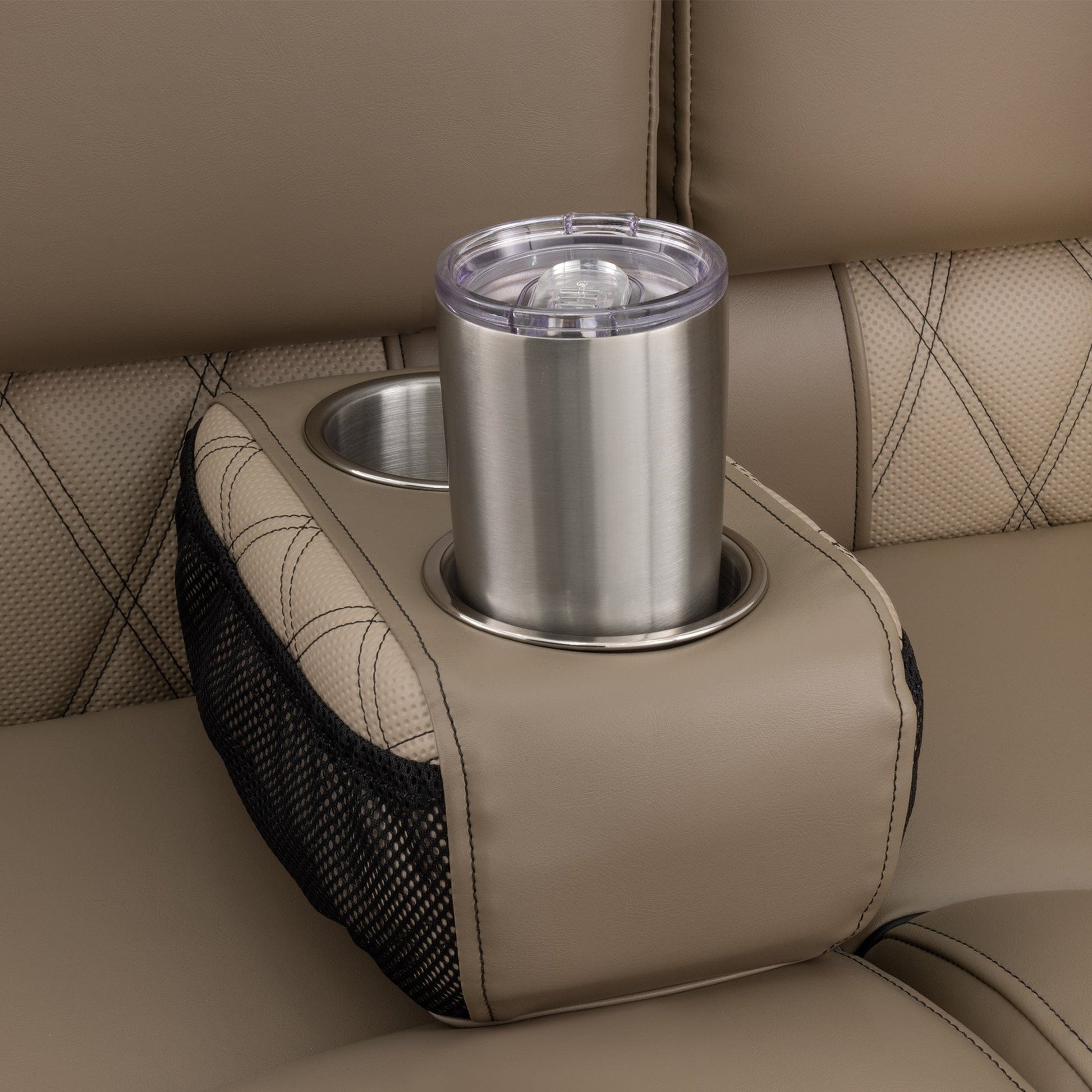 DeckMate Luxury Pontoon Cup Holders cup #color_tan & beige