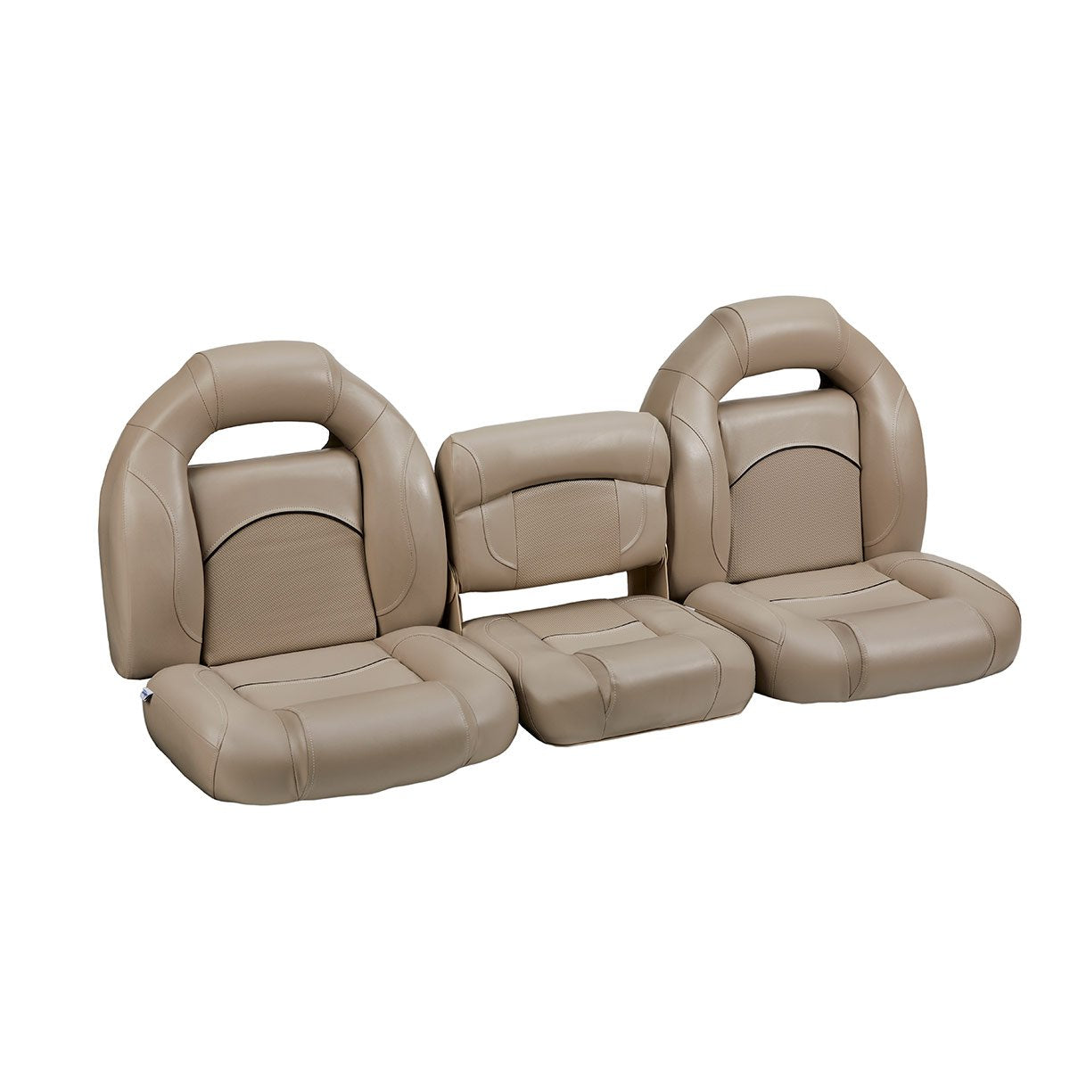 DeckMate Bass Boat Bench Seat Set with Center Seat #color_tan