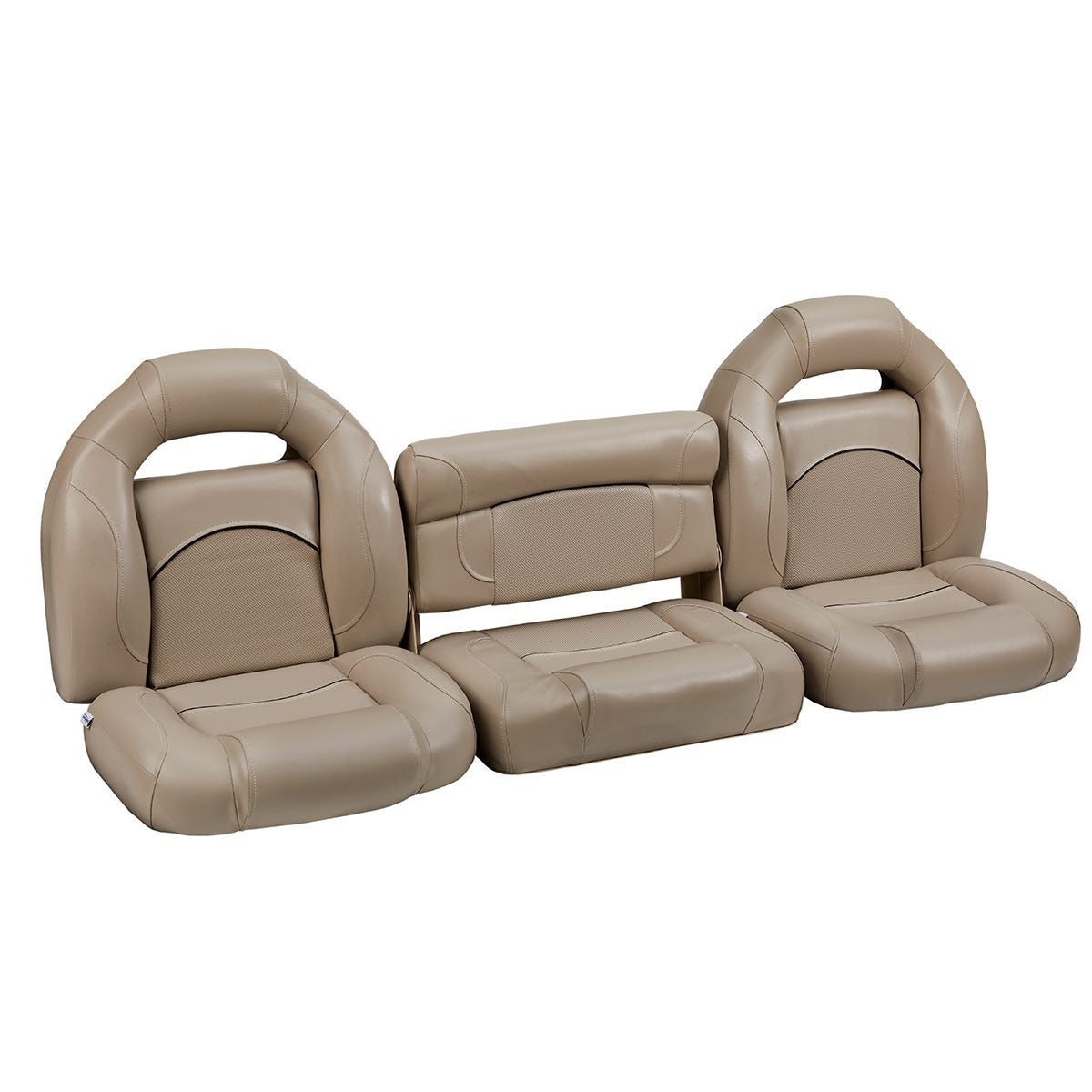 DeckMate Bass Boat Bench Seat Seat with Wide Center Seat #color_tan