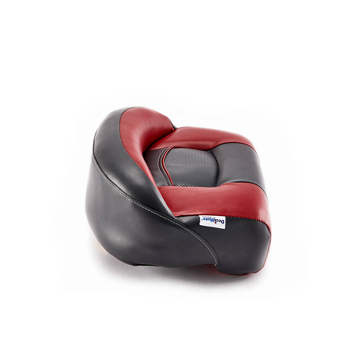 Lean Pro Pedestal Mount Casting Boat Seat Charcoal Red Marine Grade Vinyl for sale #color_charcoal & red