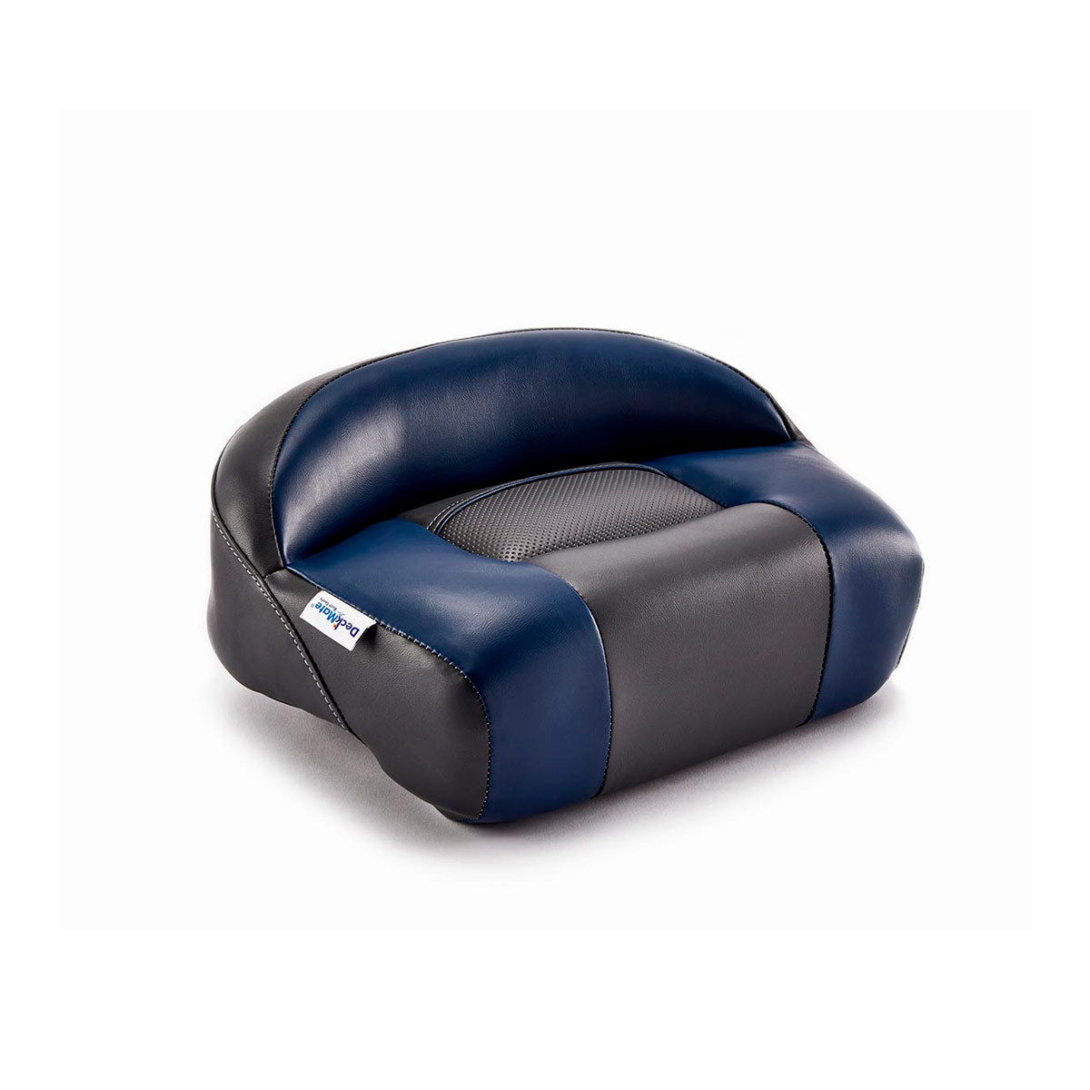 Lean Pro Pedestal Mount Casting Boat Bike Seat Charcoal Blue Marine Grade Vinyl for sale #color_charcoal & blue