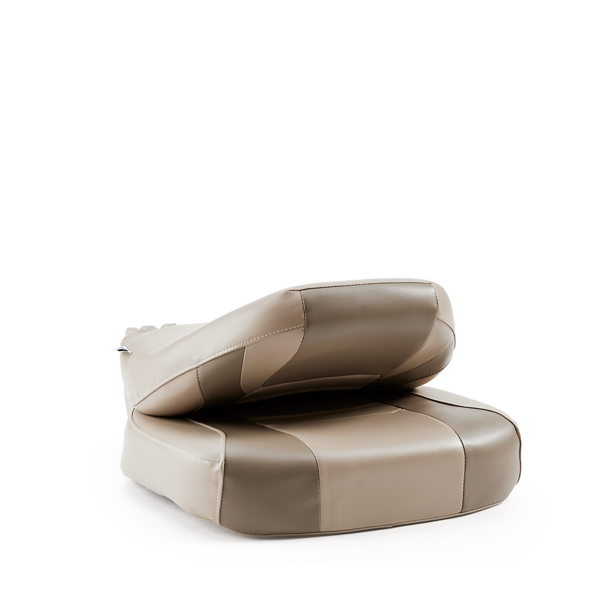 DeckMate Economy Center Hinge Cushion Fishing Boat Seat Tan Beige Marine Grade Vinyl for sale #color_tan & beige