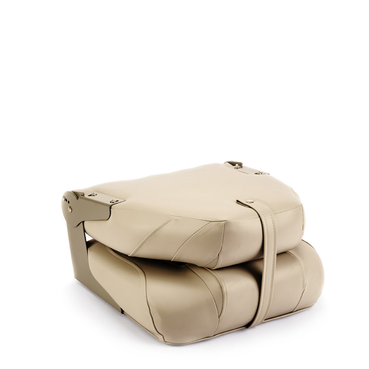 Deckmate High Back Folding Boat Seat Tan Marine Grade Vinyl for sale #color_tan
