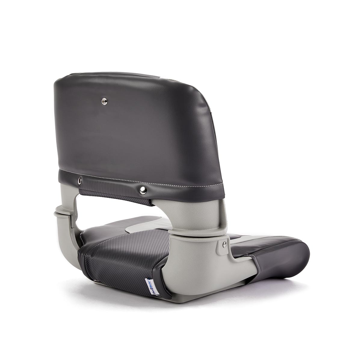 Deckmate Clam Shell Fishing Boat Seat Charcoal & Gray Marine Grade Vinyl for sale #color_charcoal & gray