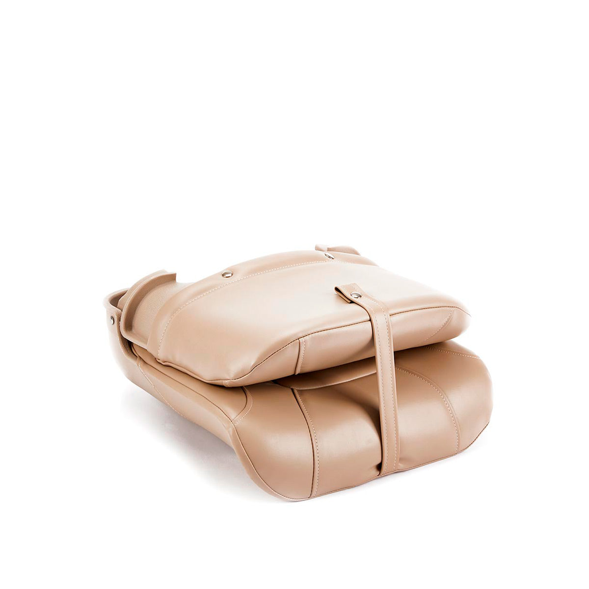 Deckmate Clam Shell Fishing Boat Seat Tan Marine Grade Vinyl Black Accents for sale #color_tan