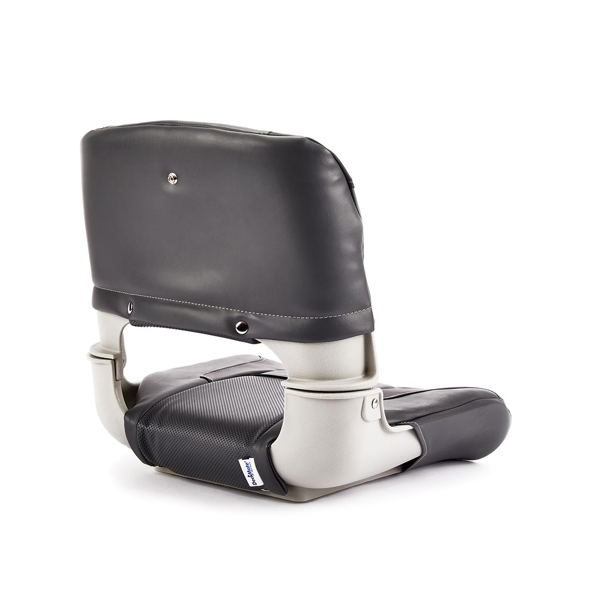 Deckmate Clam Shell Fishing Boat Seat Charcoal & Black Marine Grade Vinyl for sale #color_charcoal & black