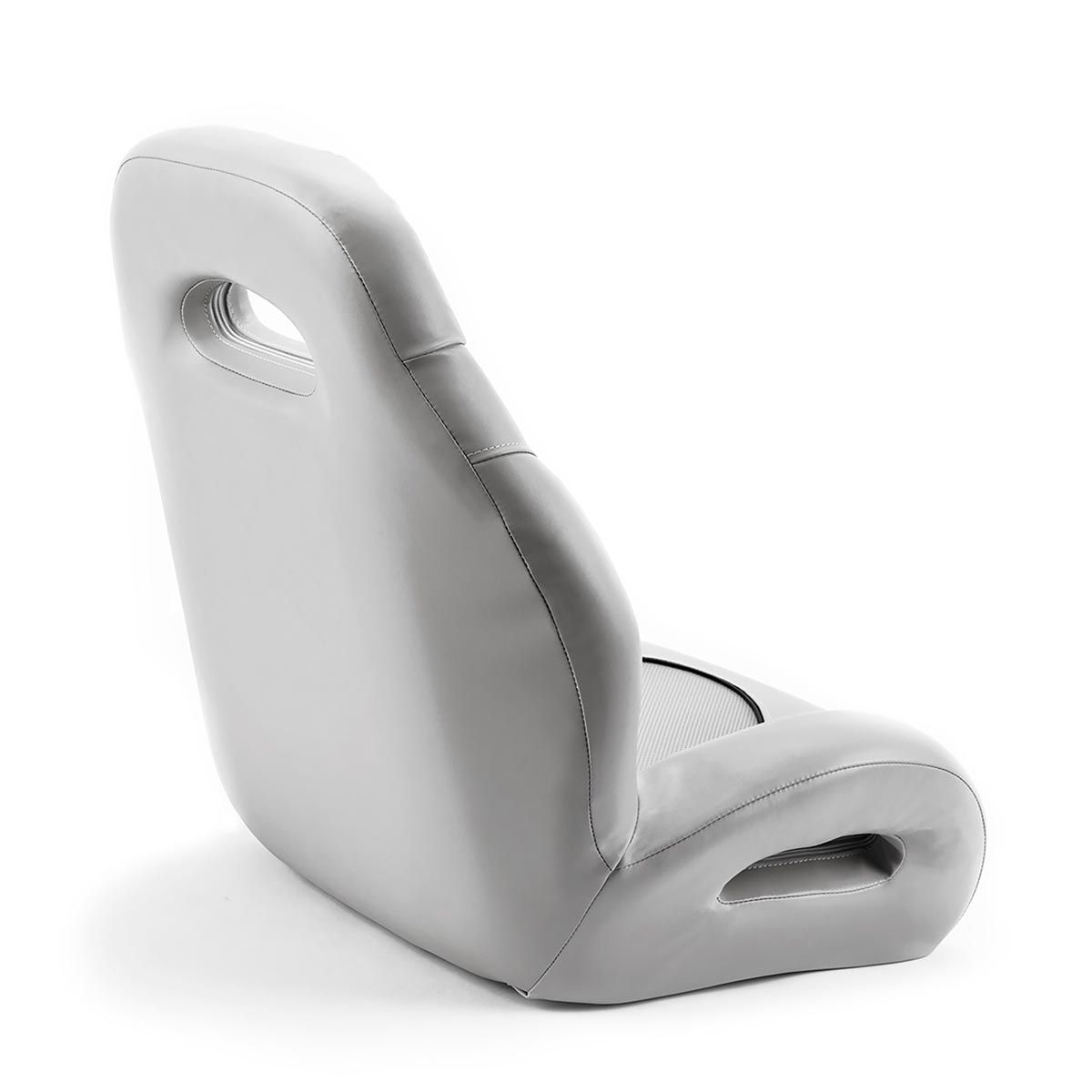Deckmate High Back Sport Racing Style Bucket Seat White Marine Grade Vinyl Black Accent for sale #color_white
