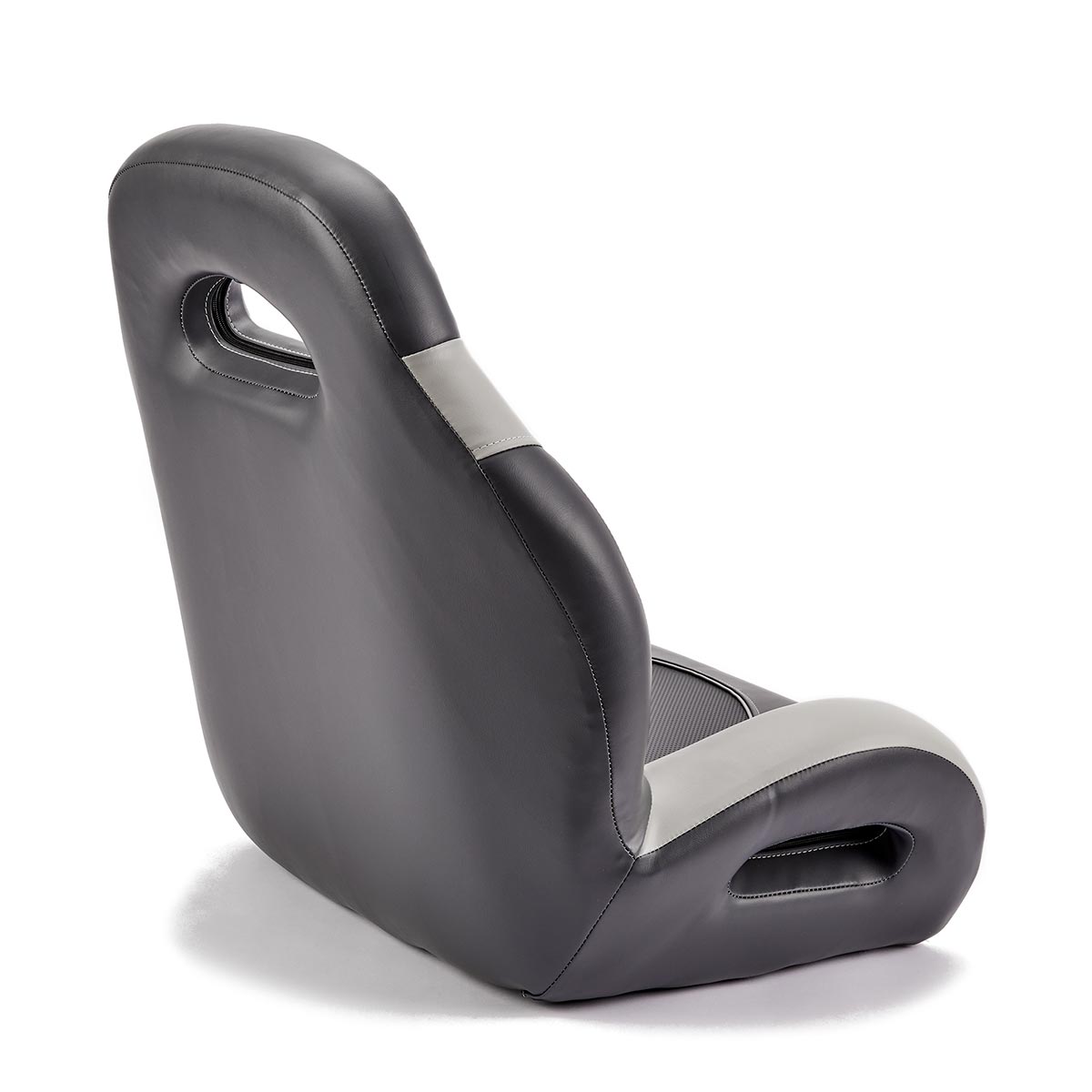 Deckmate High Back Sport Racing Style Bucket Seat Charcoal & Gray Marine Grade Vinyl for sale #color_charcoal & gray