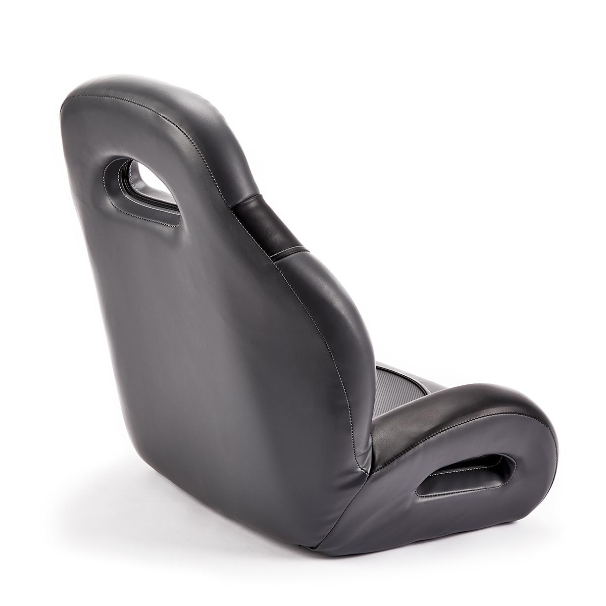 Deckmate High Back Sport Racing Style Bucket Seat Charcoal & Black Marine Grade Vinyl for sale #color_charcoal & black