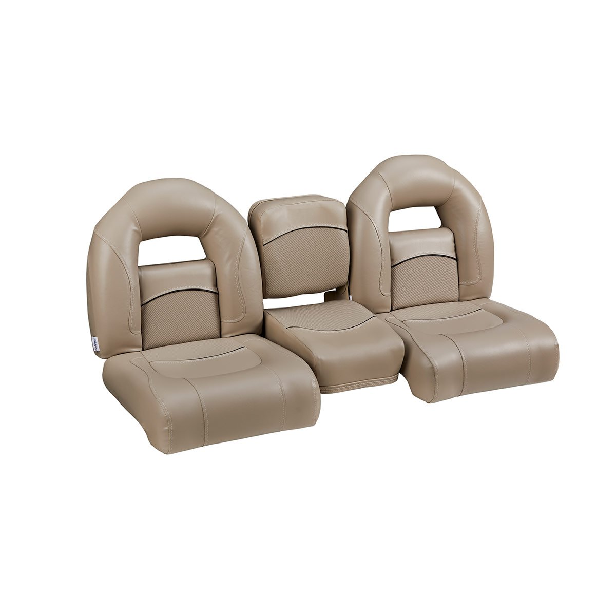 DeckMate Compact Bass Boat Bench Seat Set with jump seat #color_tan