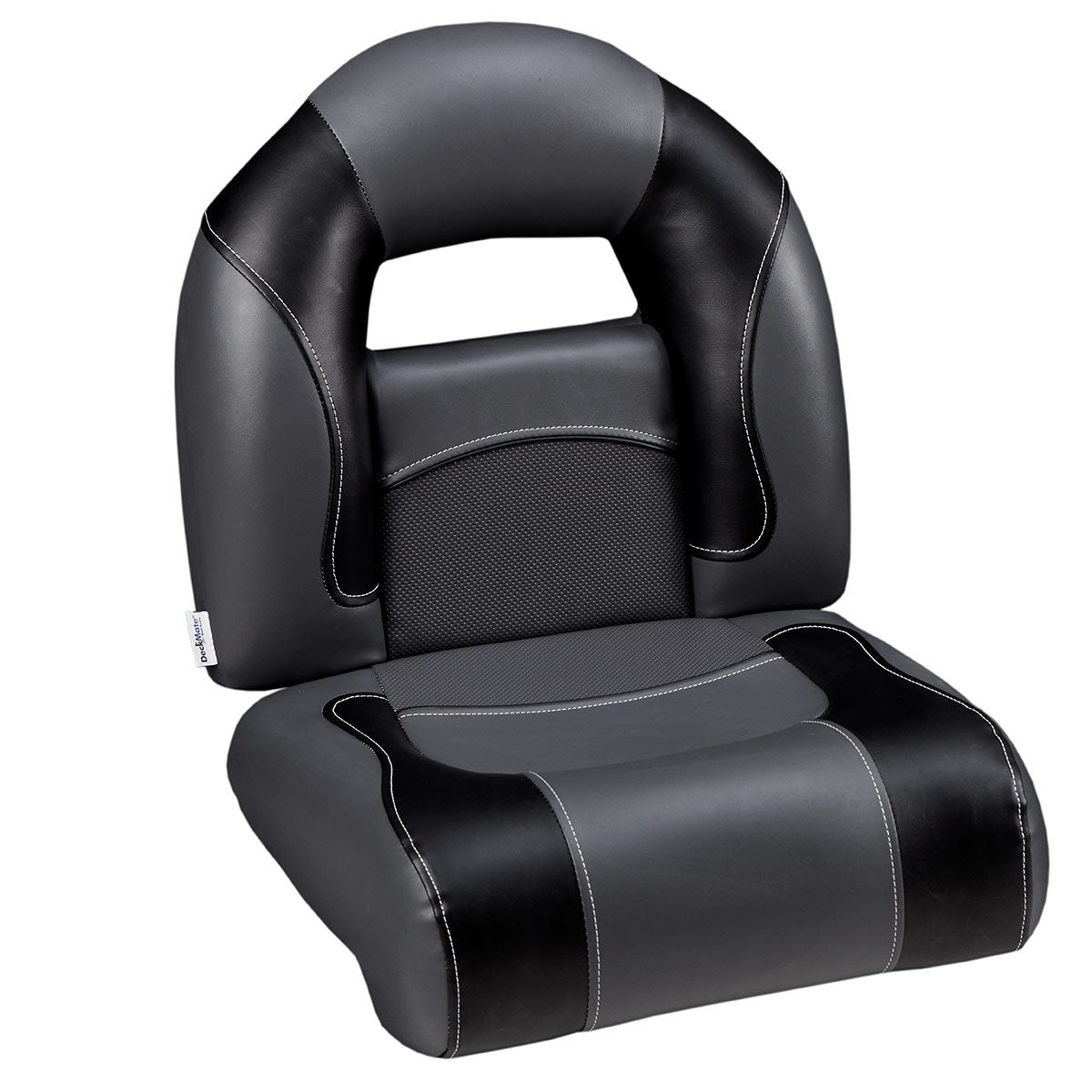 DeckMate Nitro Bass Boat Bucket Seats Detail #color_charcoal & black