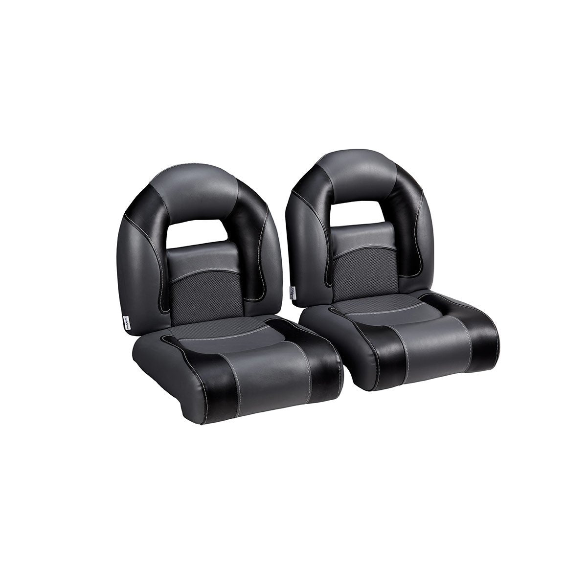 DeckMate Nitro Bass Boat Bucket Seats Pair #color_charcoal & black