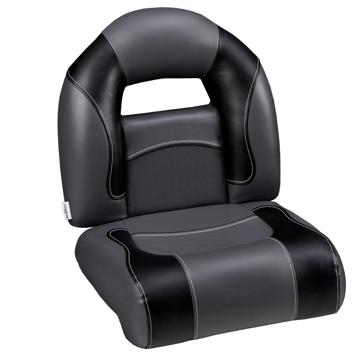 DeckMate Compact Bass Bench Seat detail #color_charcoal & black
