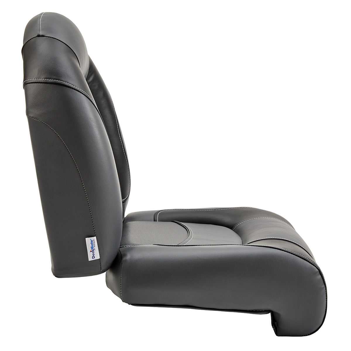 DeckMate Nitro Bass Boat Bucket Seats Profile #color_charcoal & black