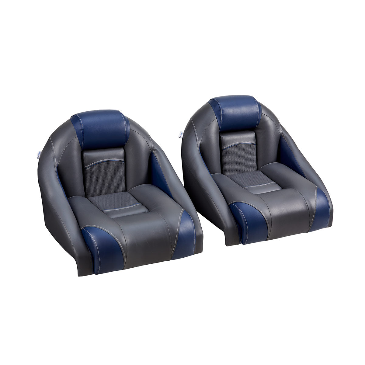 DeckMate Ranger bass boat seats pair #color_charcoal & blue