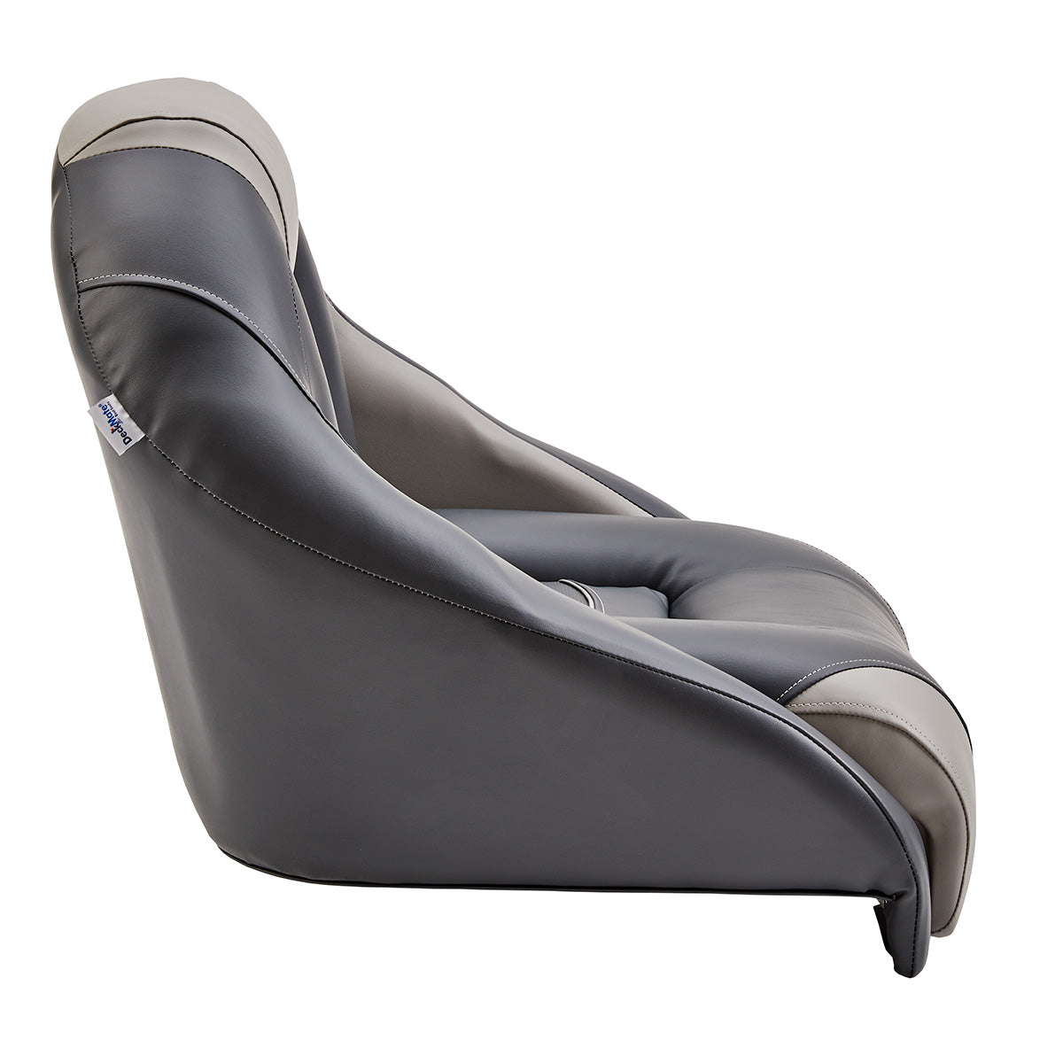 DeckMate Ranger bass boat seat profile #color_charcoal & gray