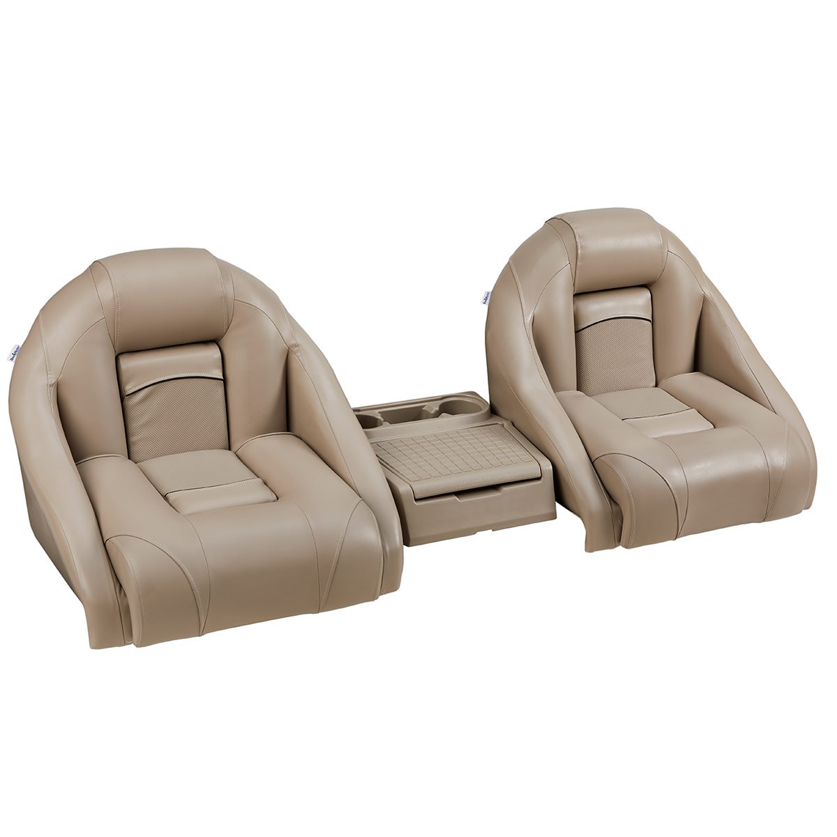 DeckMate Ranger Bass Boat Seats With Console #color_tan