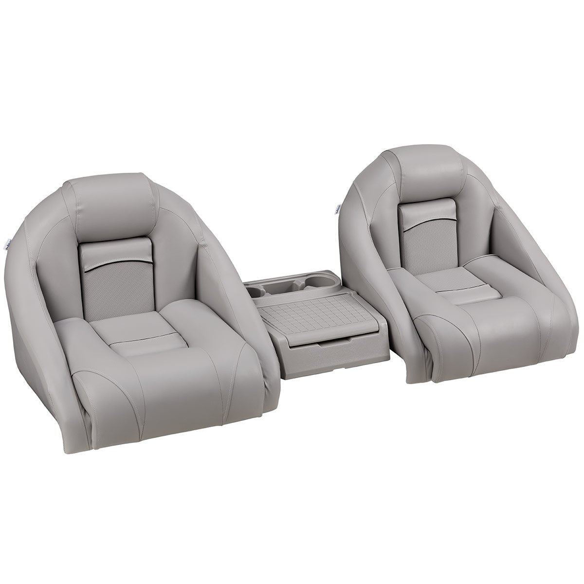 DeckMate Ranger Bass Boat Seats With Console #color_gray