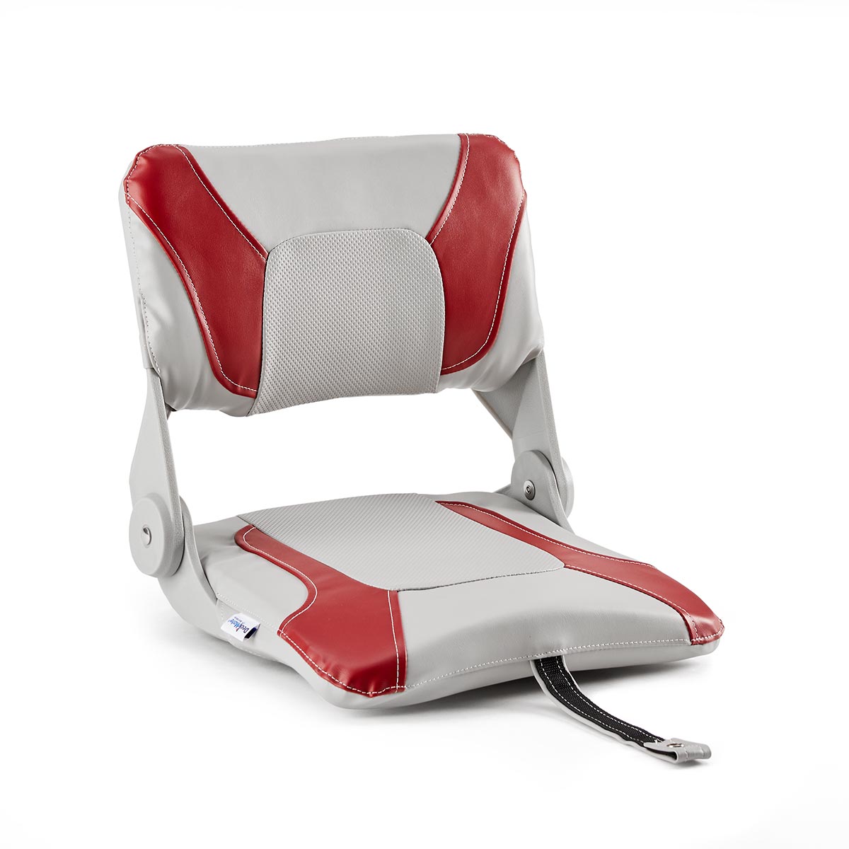 DeckMate Thin Folding Boat Fishing Seat #color_gray & red