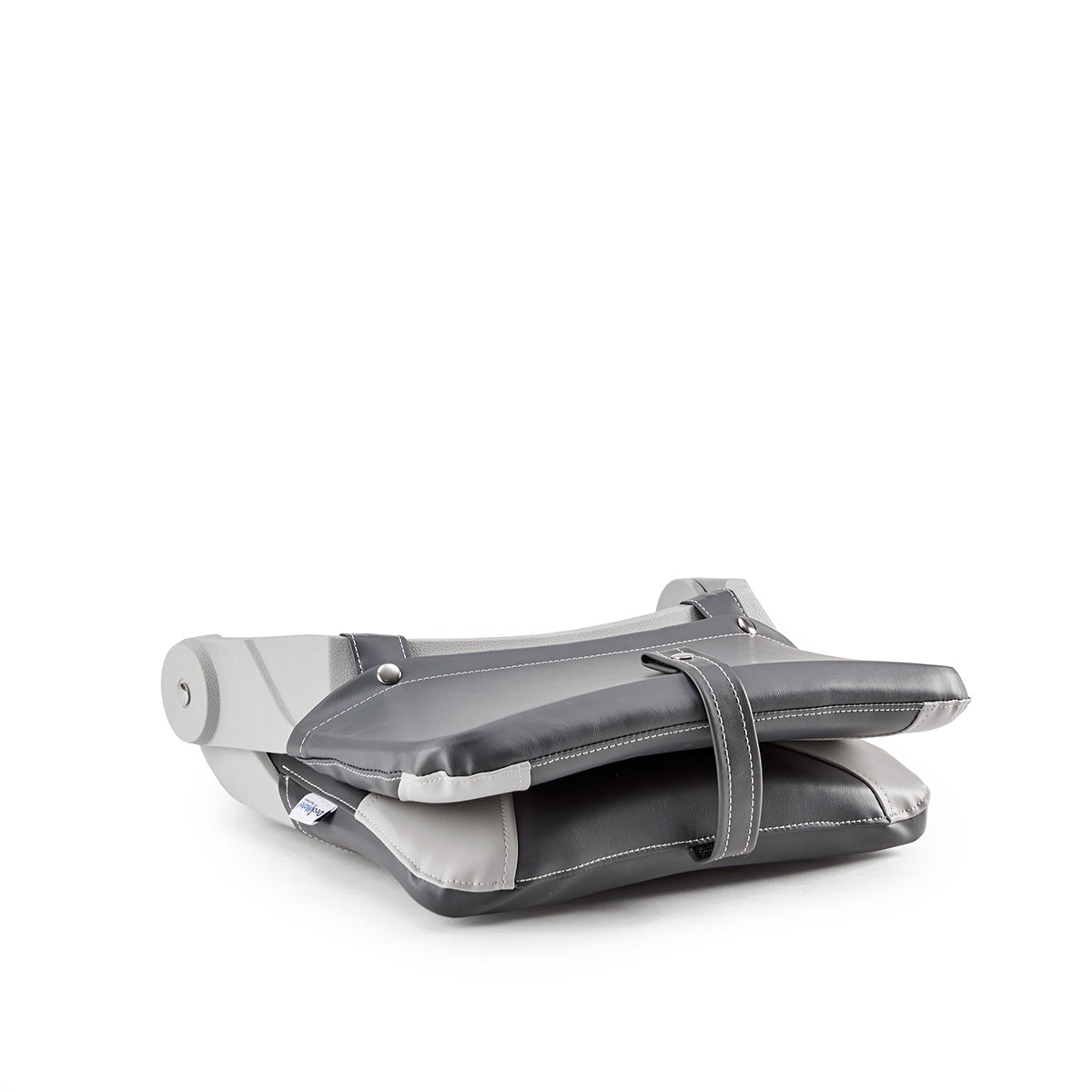 Thin Folding Boat Fishing Seat closed #color_charcoal & gray