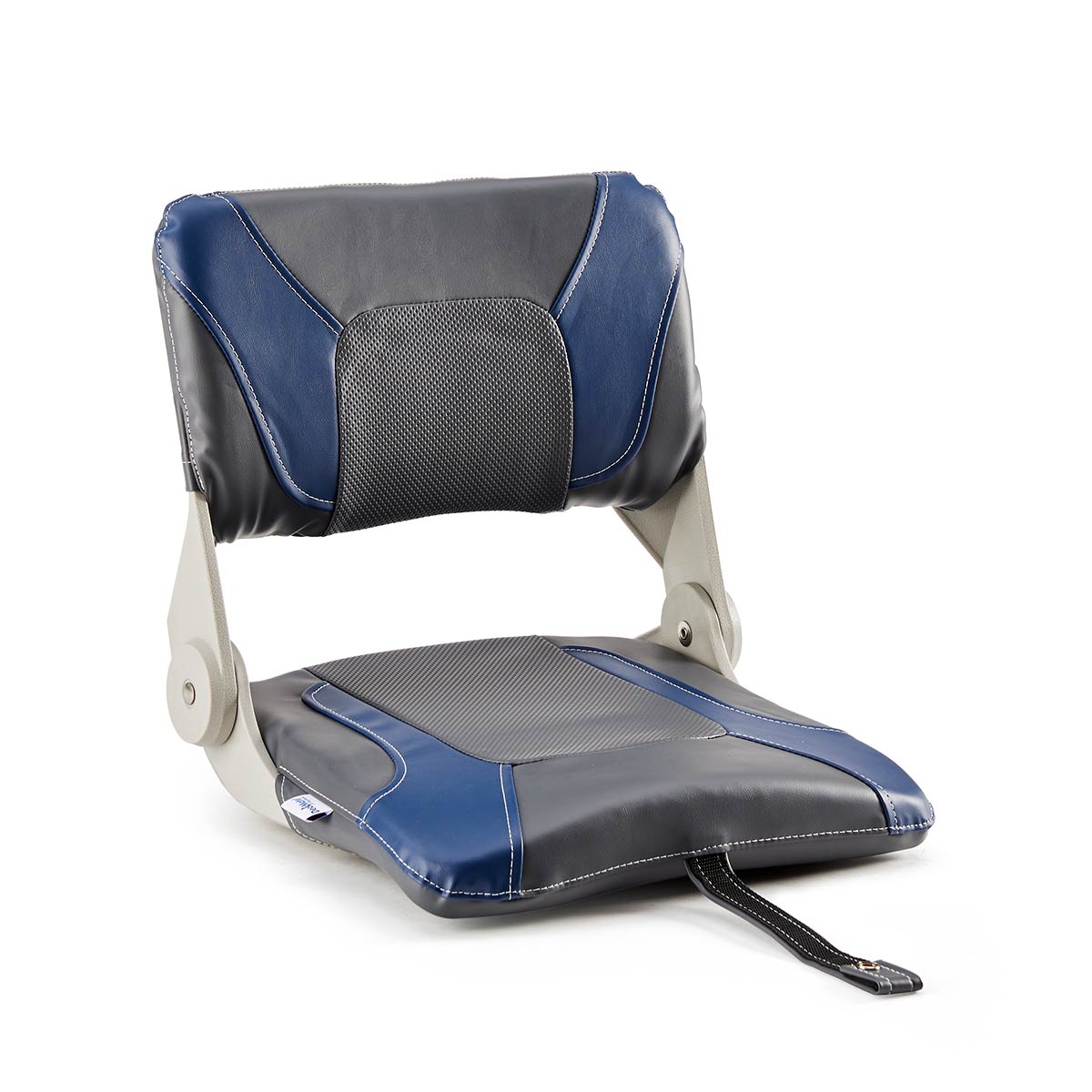 Thin Folding Boat Fishing Seat #color_charcoal & blue