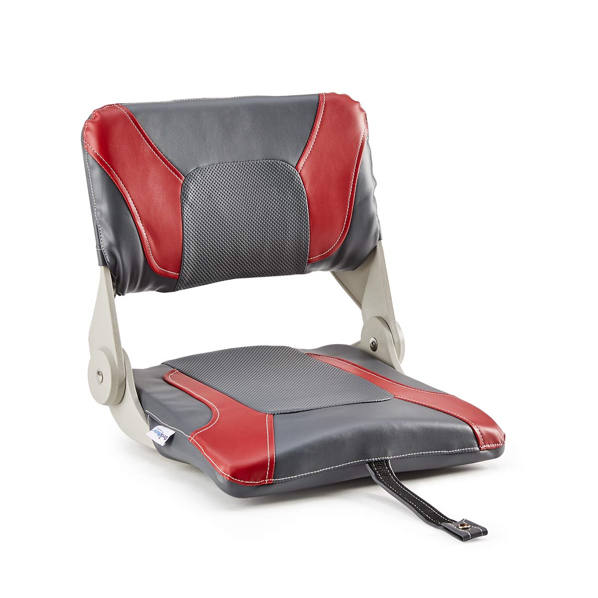 Thin Folding Boat Fishing Seat #color_charcoal & red