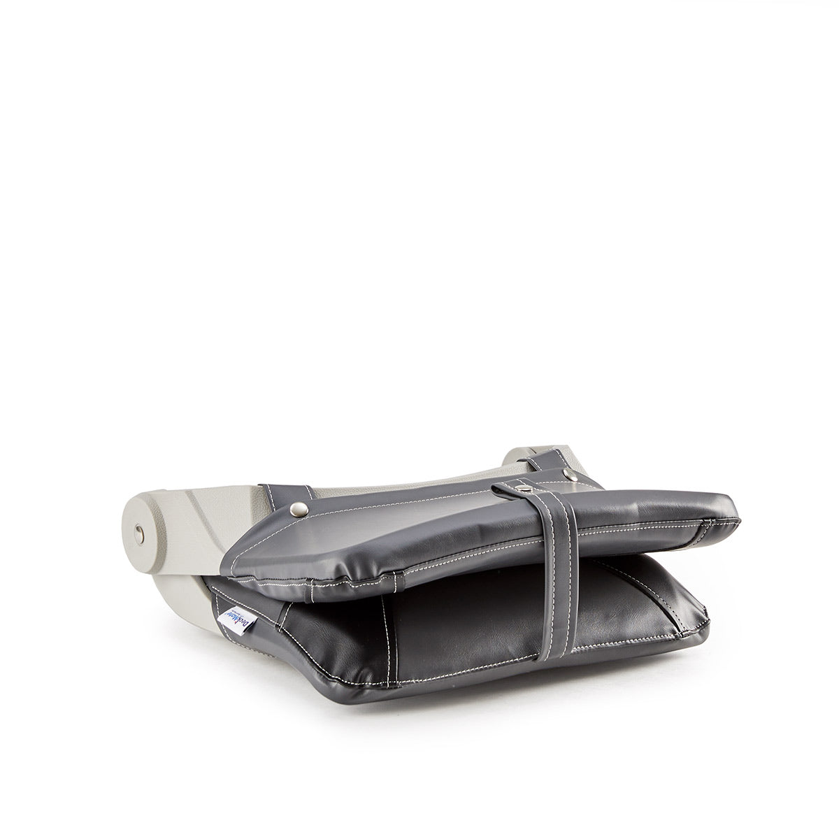 Thin Folding Boat Fishing Seat closed #color_charcoal & black