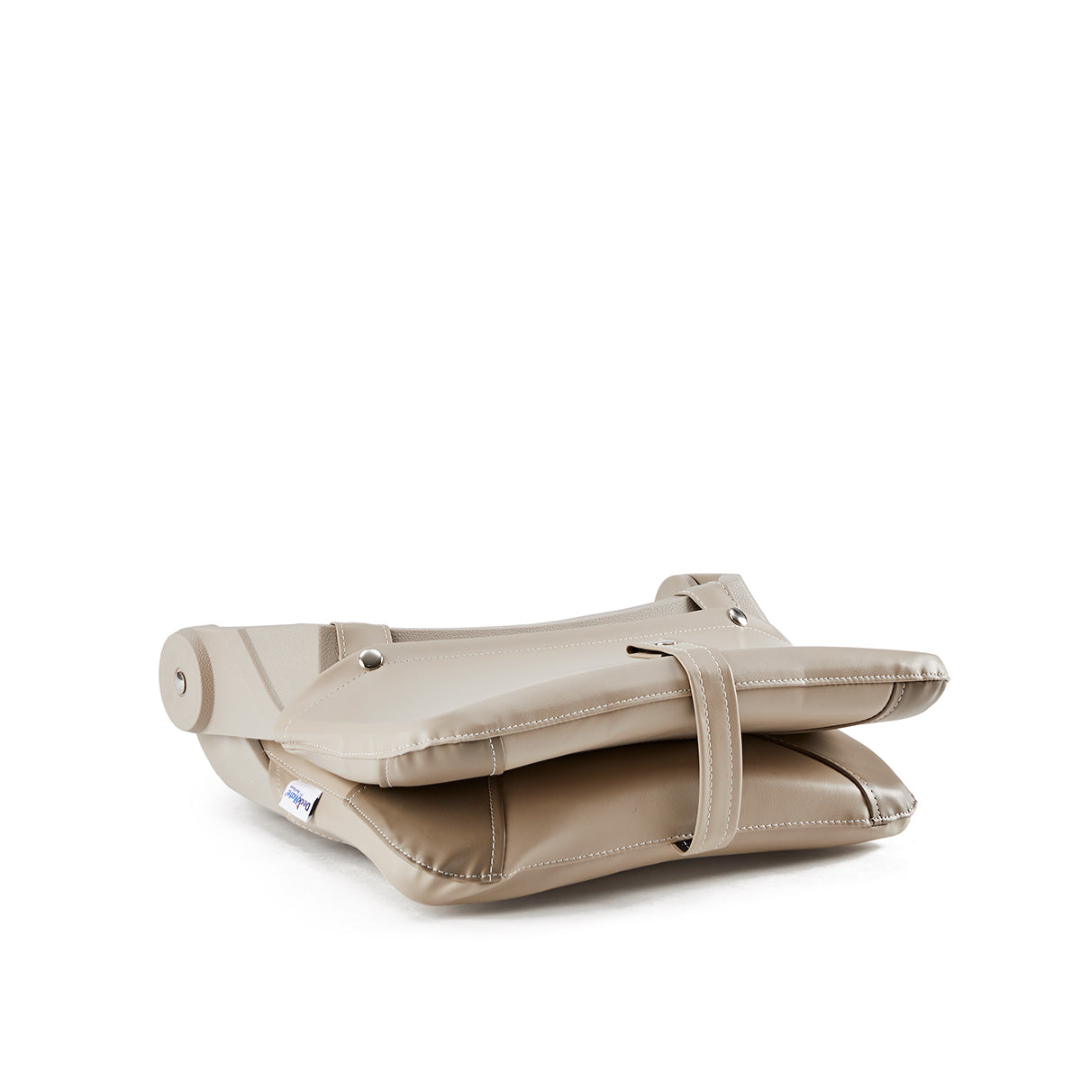 Thin Folding Boat Fishing Seat closed #color_tan & beige