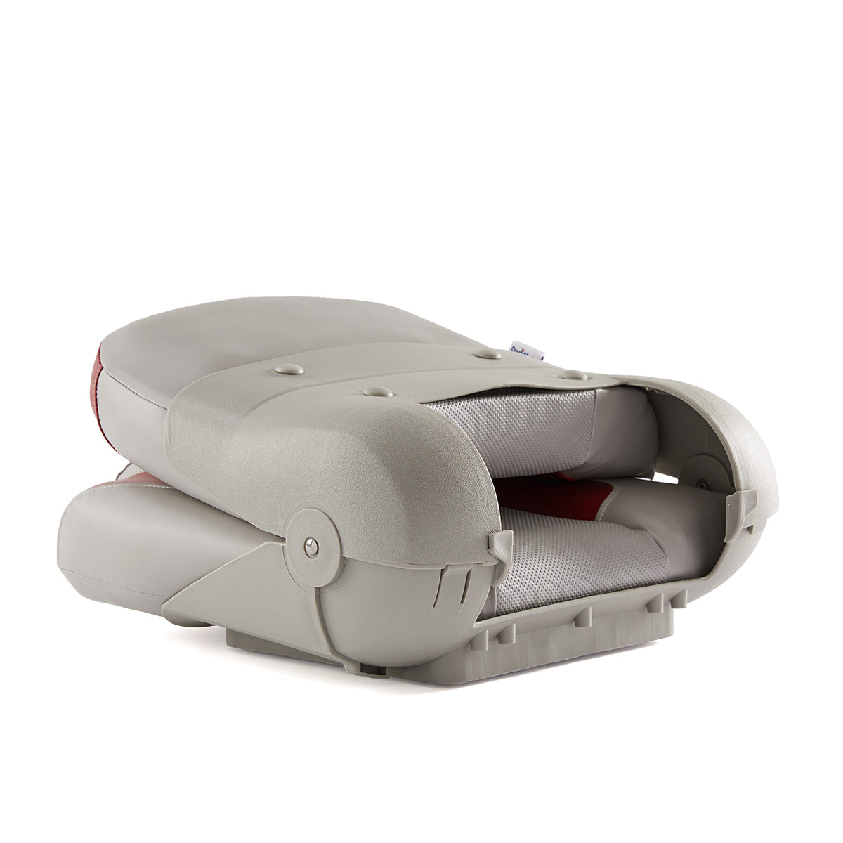 DeckMate Pro Angler Fishing Seat rear closed #color_gray & red