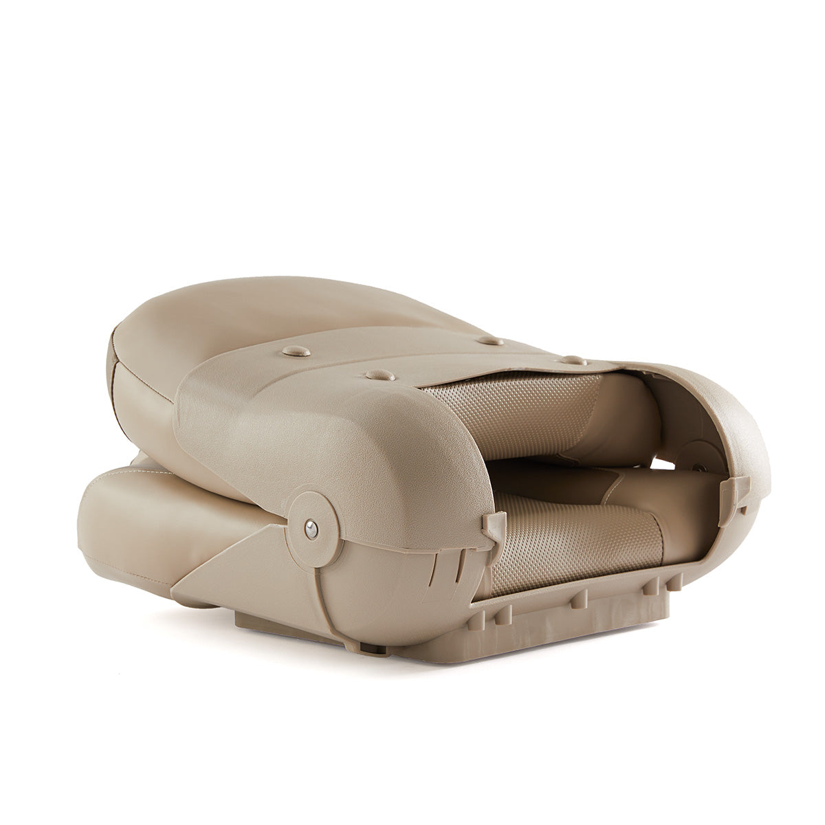 DeckMate Pro Angler Fishing Seat rear closed #color_tan & beige