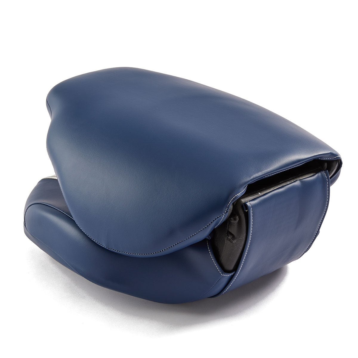 DeckMate High Back Sport Cushion Fishing Boat Seat Gray Blue Marine Grade Vinyl for sale #color_gray & blue