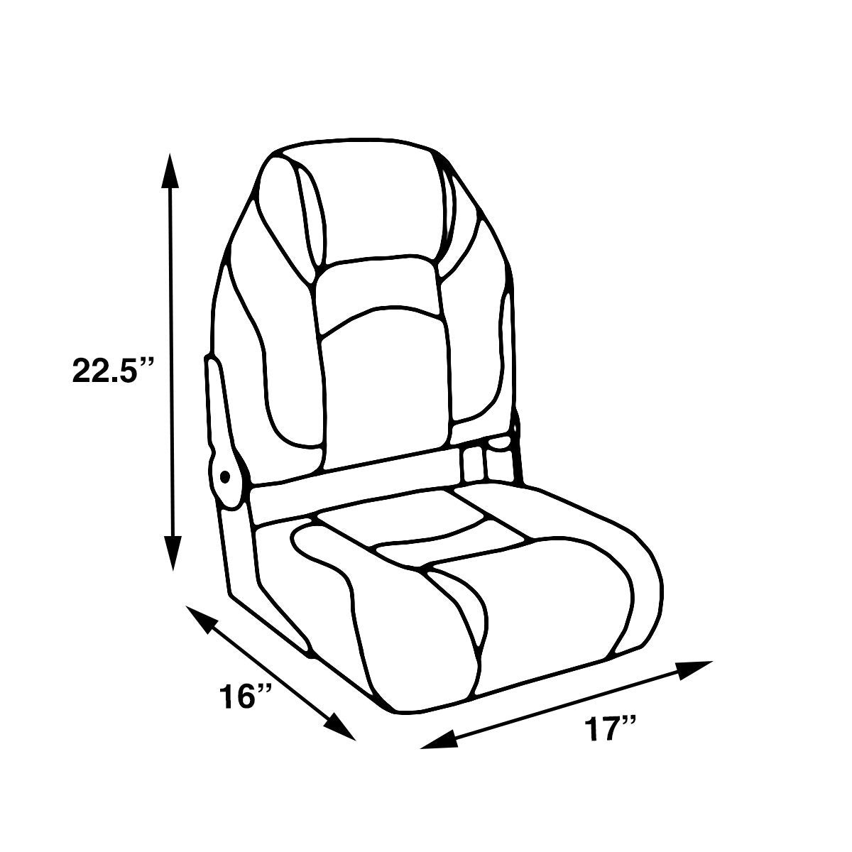 52" High Back Bench Seat with Storage Console