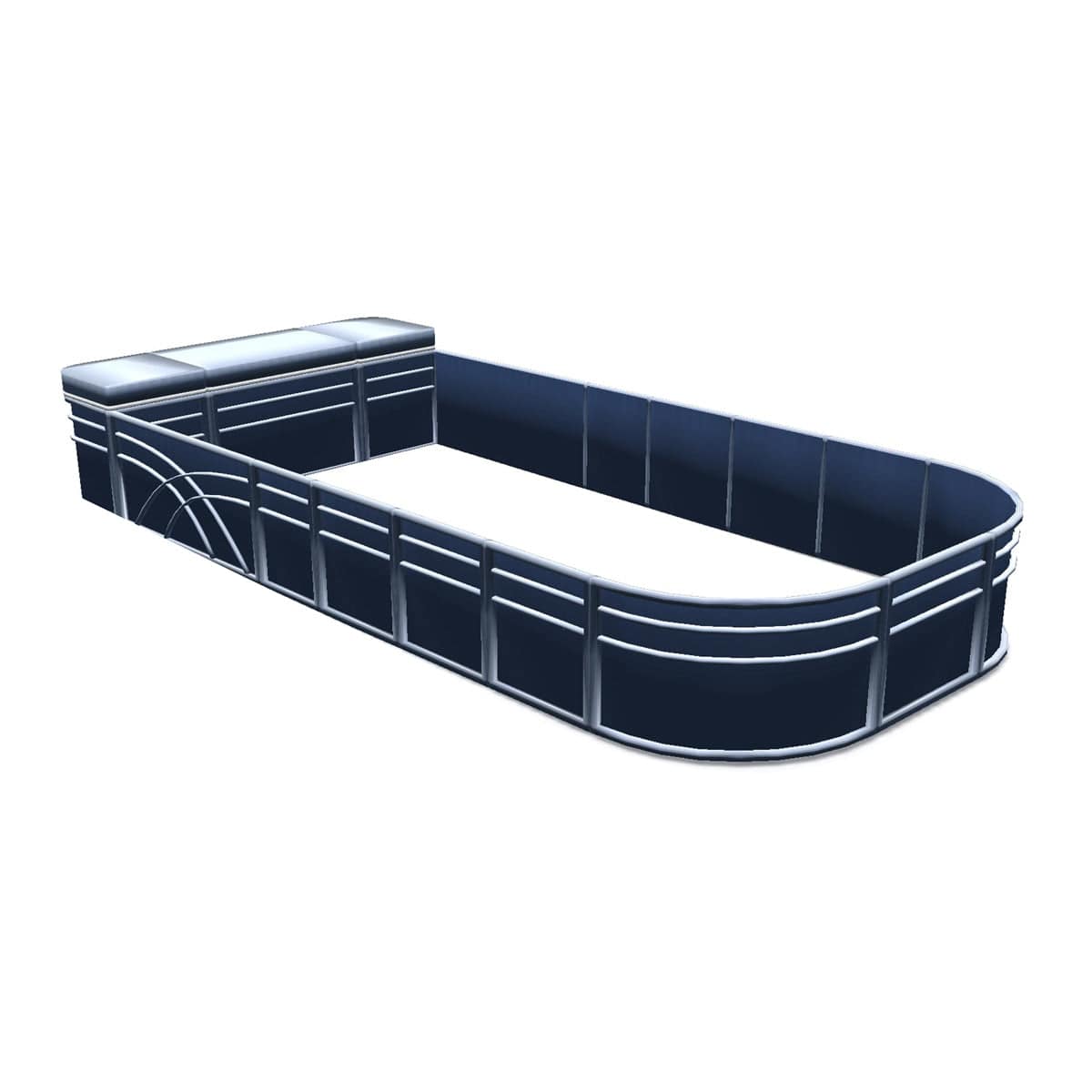 Full Width Sun Deck Bow - 8' Wide Pontoon Fence Railing Package – DeckMate