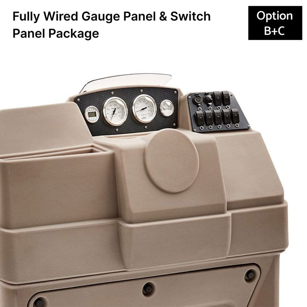 Large Beige Console Fully Wired Panels Carbon Fiber #color_beige & invisible
