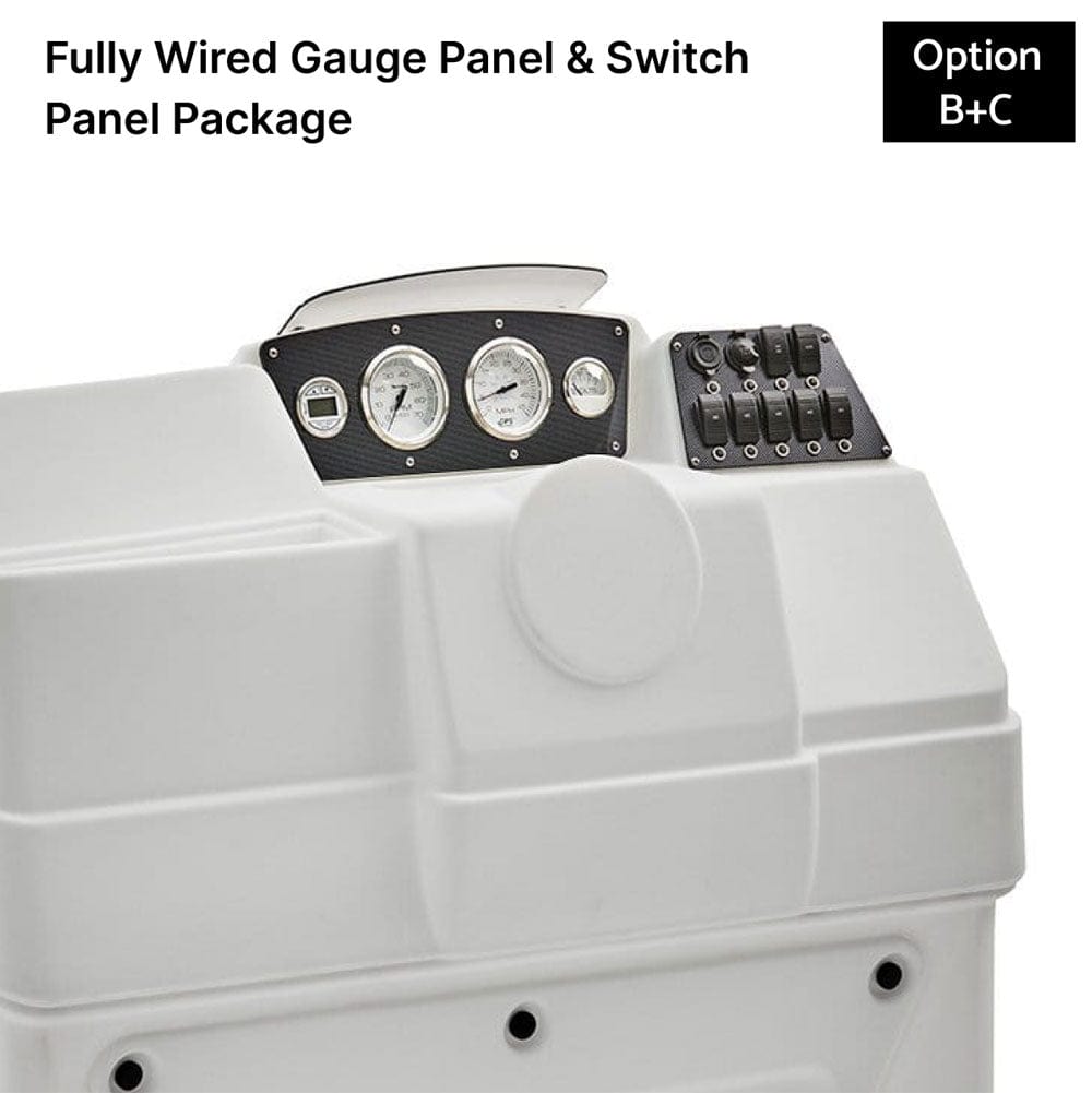 White Large Console Fully Wired Panels Carbon Fiber #color_white & invisible
