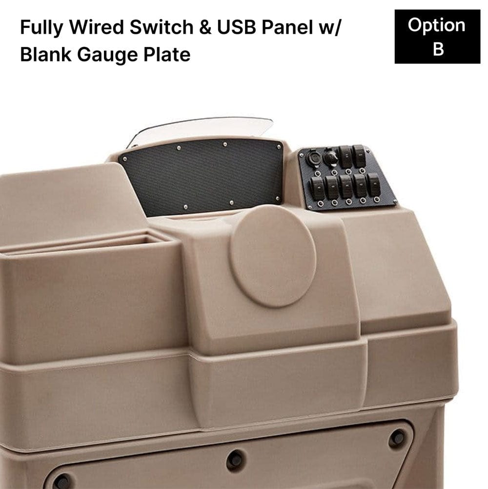 Large Beige Console Fully Wired Switch Panel Carbon Fiber #color_beige & invisible